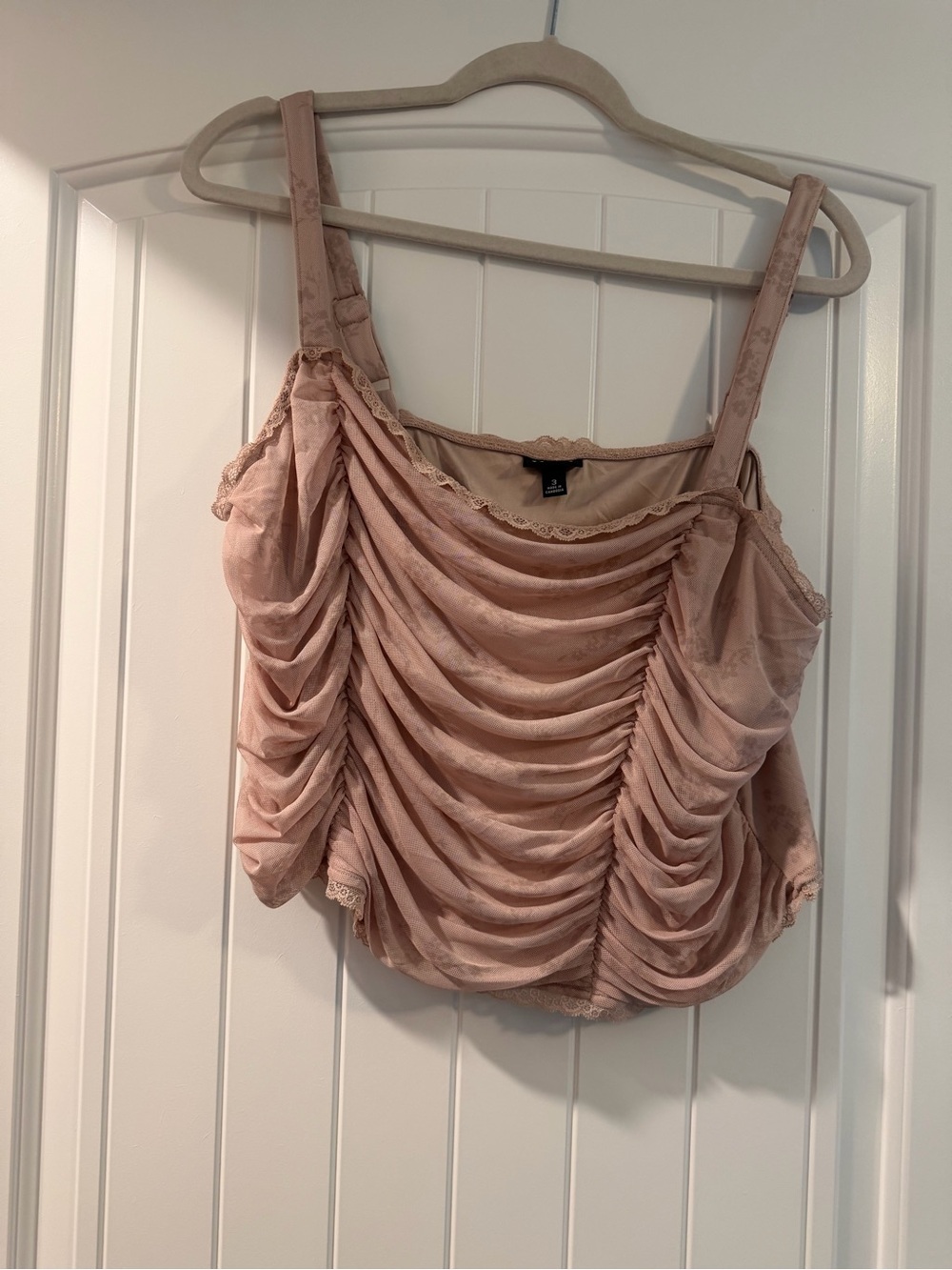 Torrid Blush Pink Ruched Crop Top